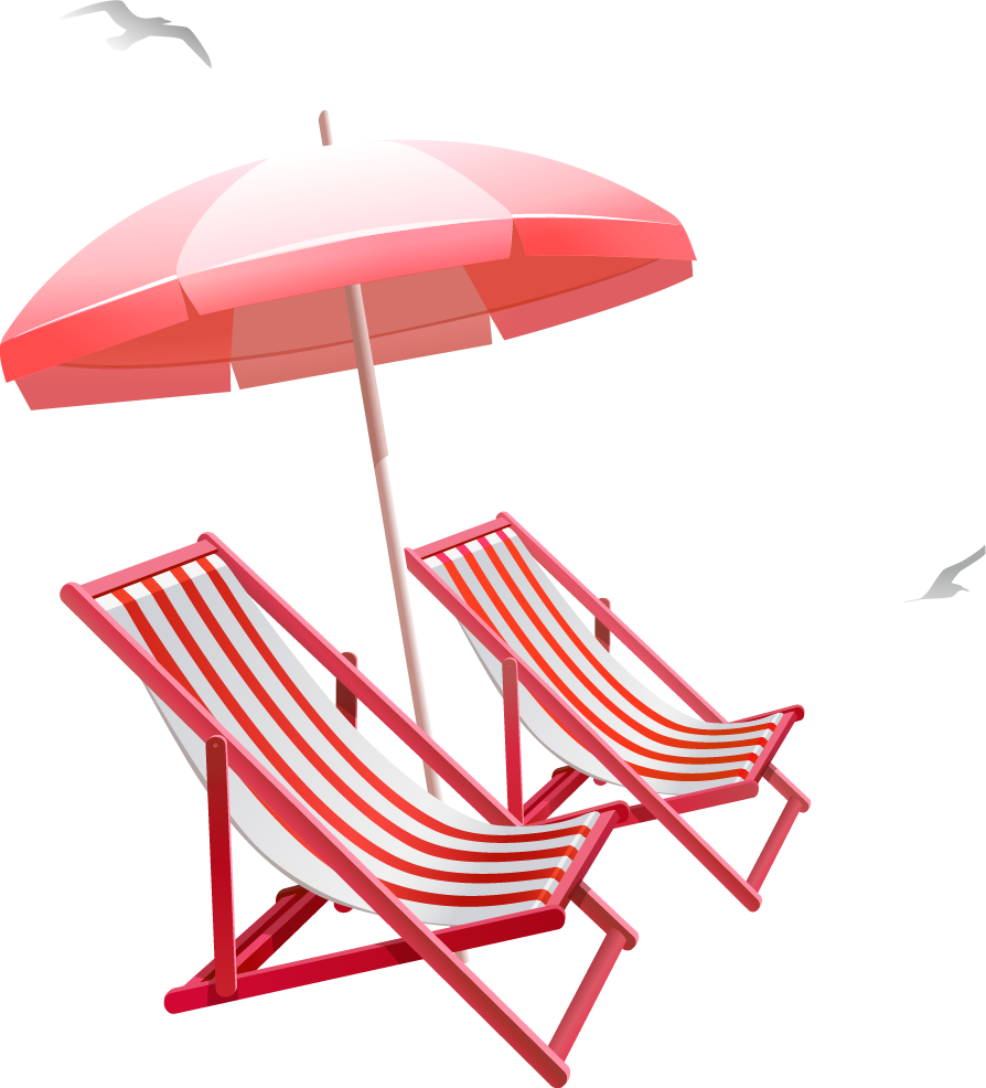 Clipart Umbrella Beach Chair - Beach Chair Png (894x986), Png Download