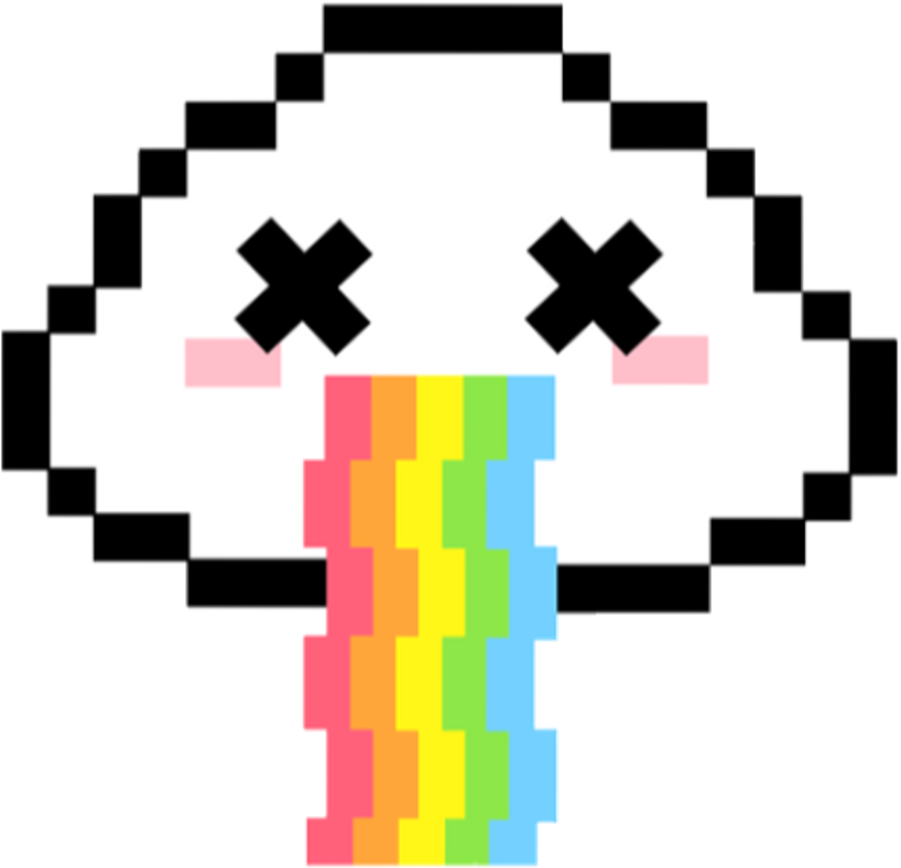 Kawaii Sticker - Pixel Speech Bubble (1024x988), Png Download