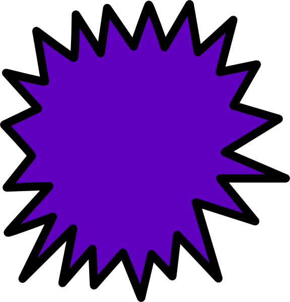 Small - Blue Pow Png (576x599), Png Download