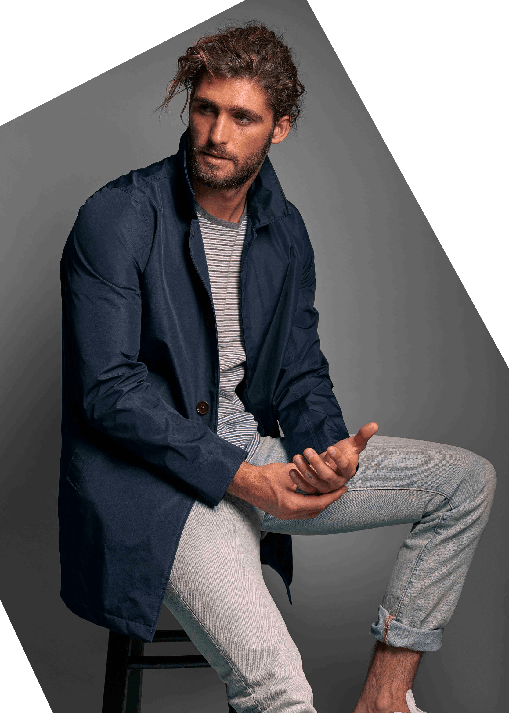 Would You Fuck The New Abercrombie Dude - Henley Under Bomber Jacket (1668x2339), Png Download
