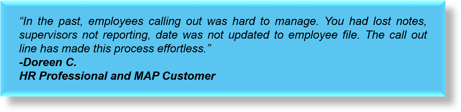 An Employee Call Out Line Takes The Stress Out Of The - Assessoritec (1531x383), Png Download