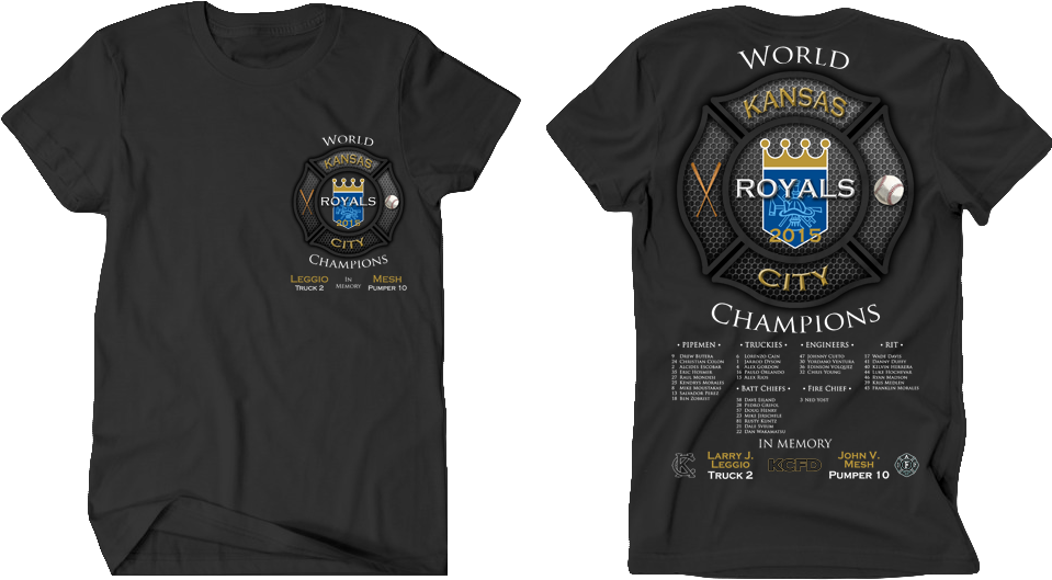 Kc Royals Maltese Memorial Front Back Charcoal - Uniqlo Kaws Sesame Street (1000x563), Png Download