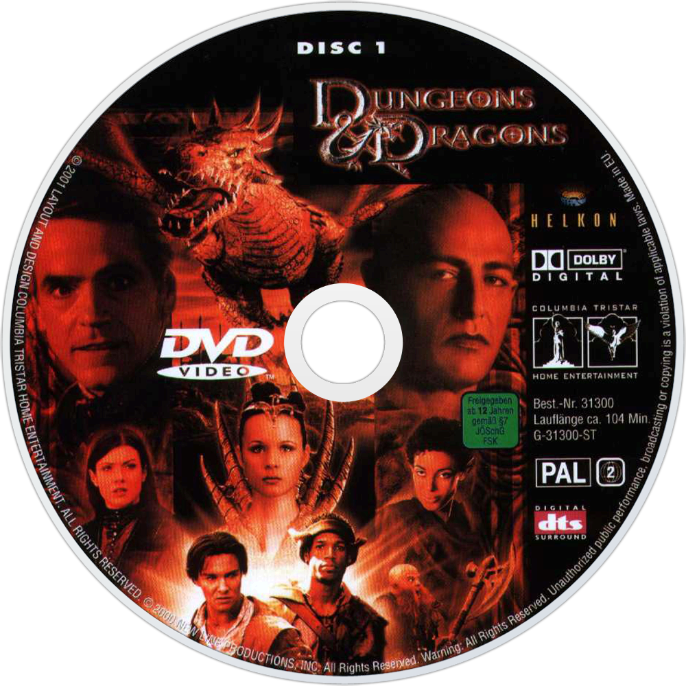 Dungeons & Dragons Dvd Disc Image - Dungeons And Dragons Dvd (1000x1000), Png Download