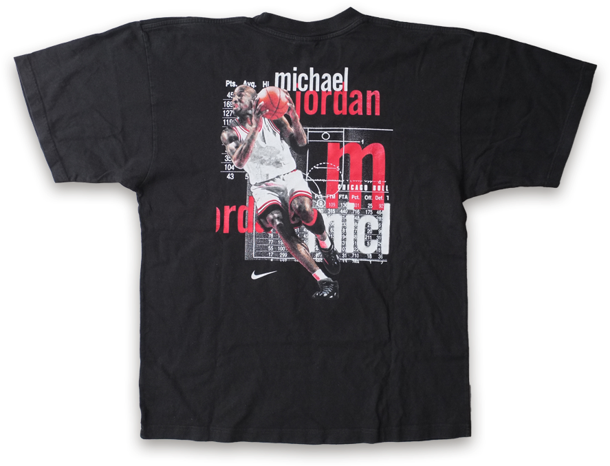 Vintage Nike Jordan T-shirt With Jumpman Logo And Back - Active Shirt (900x900), Png Download