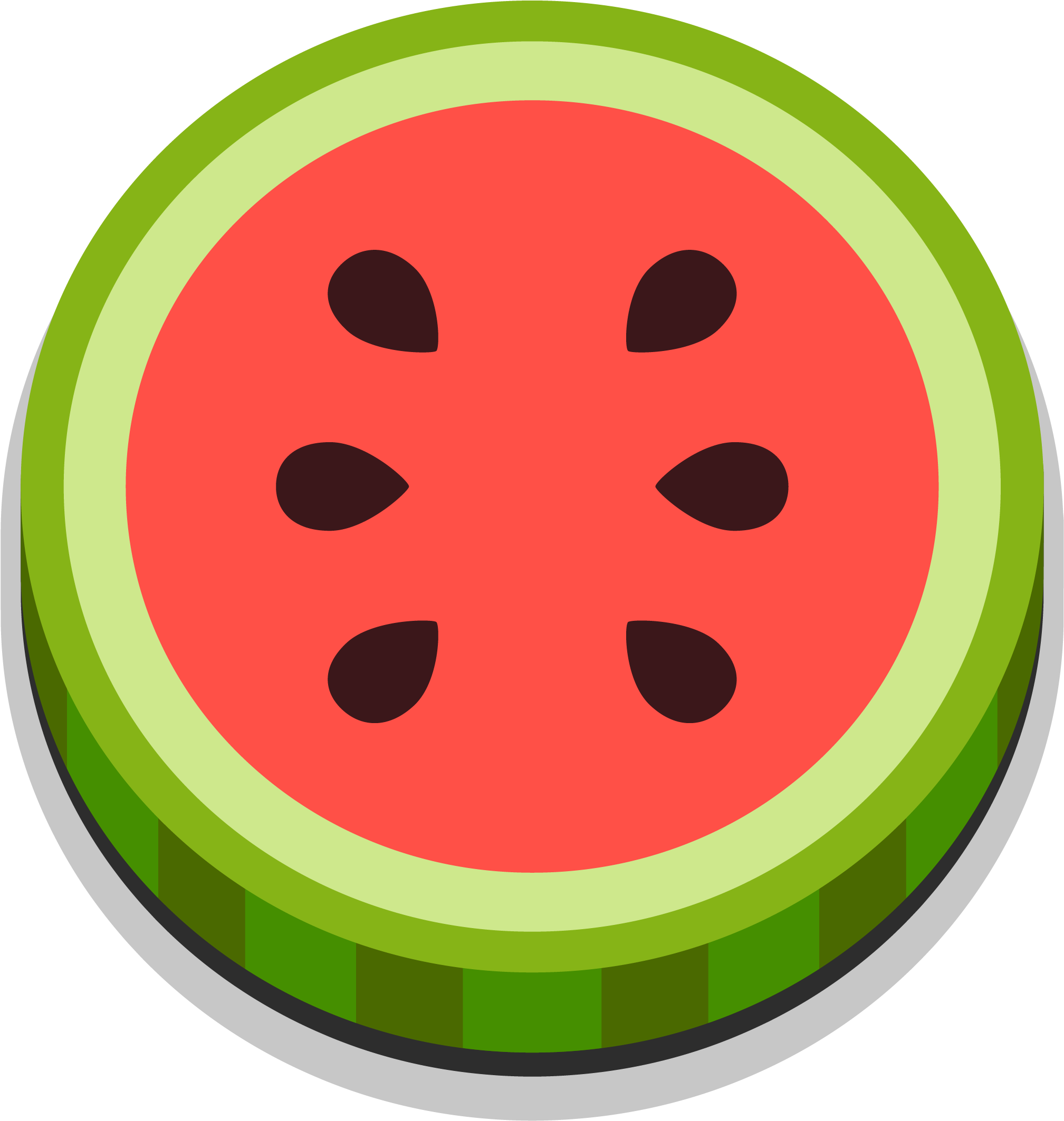 Smiley Clipart Watermelon - Watermelon (2327x2855), Png Download