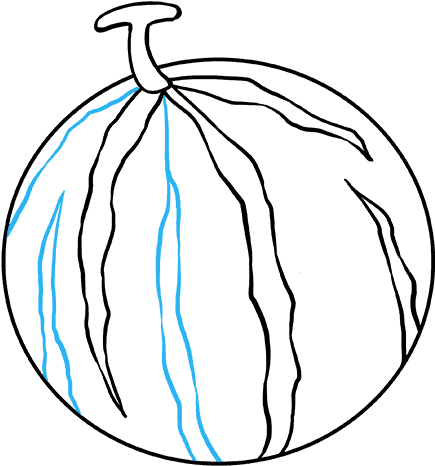 How To Draw Watermelon Slice - Draw A Watermelon (680x678), Png Download