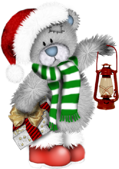 Merry Christmas - Christmas Teddy Bear Clipart (600x600), Png Download