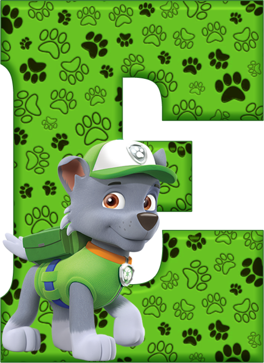 Paw Patrol Clipart - Letter D Paw Patrol Rocky (536x736), Png Download