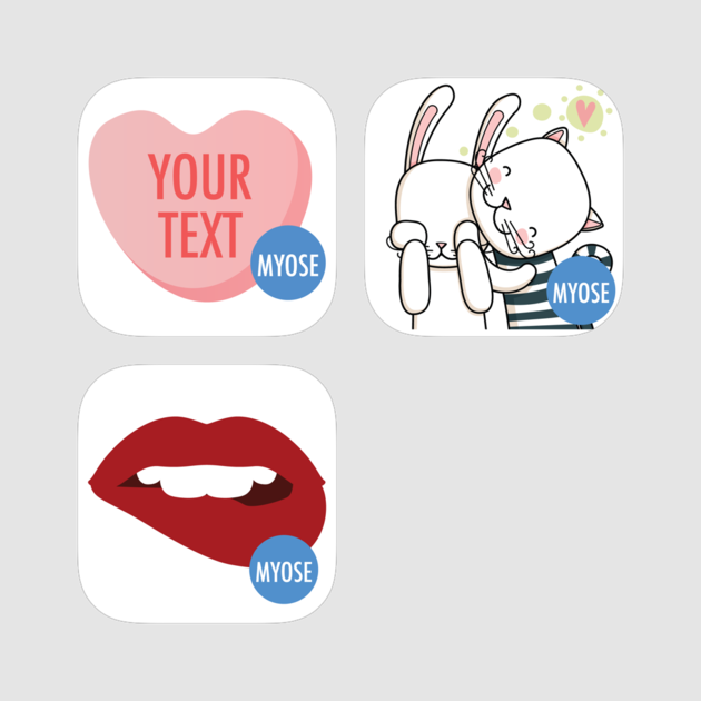 Lovey Dovey Sticker Pack For Girlfriend Boyfriend Myose (630x630), Png Download