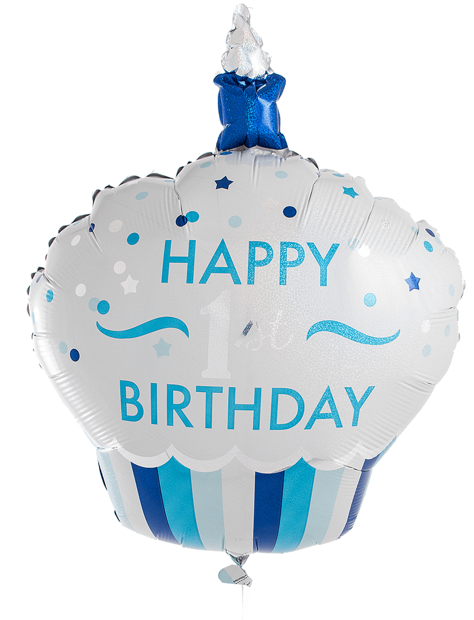 1st Birthday Blue Cupcake Supershape - Birthday (1400x1400), Png Download