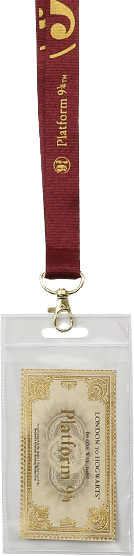 Platform 9 3 4 Burgundy Lanyard Ticket002 V=1533117499 - Locket (1055x1224), Png Download