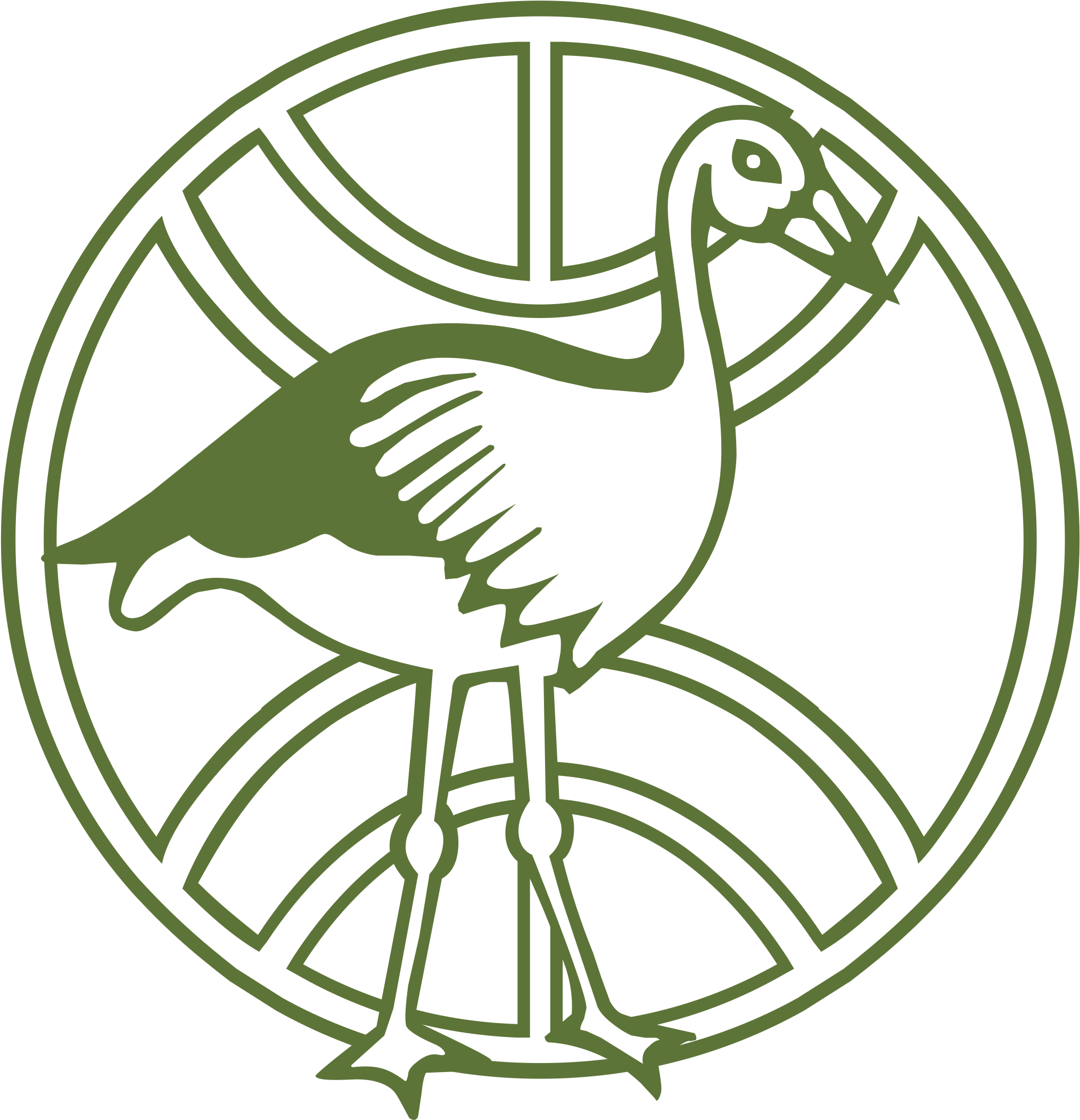 Stork Handelsges Logo Png Transparent - Versace Round Rug (2400x2400), Png Download