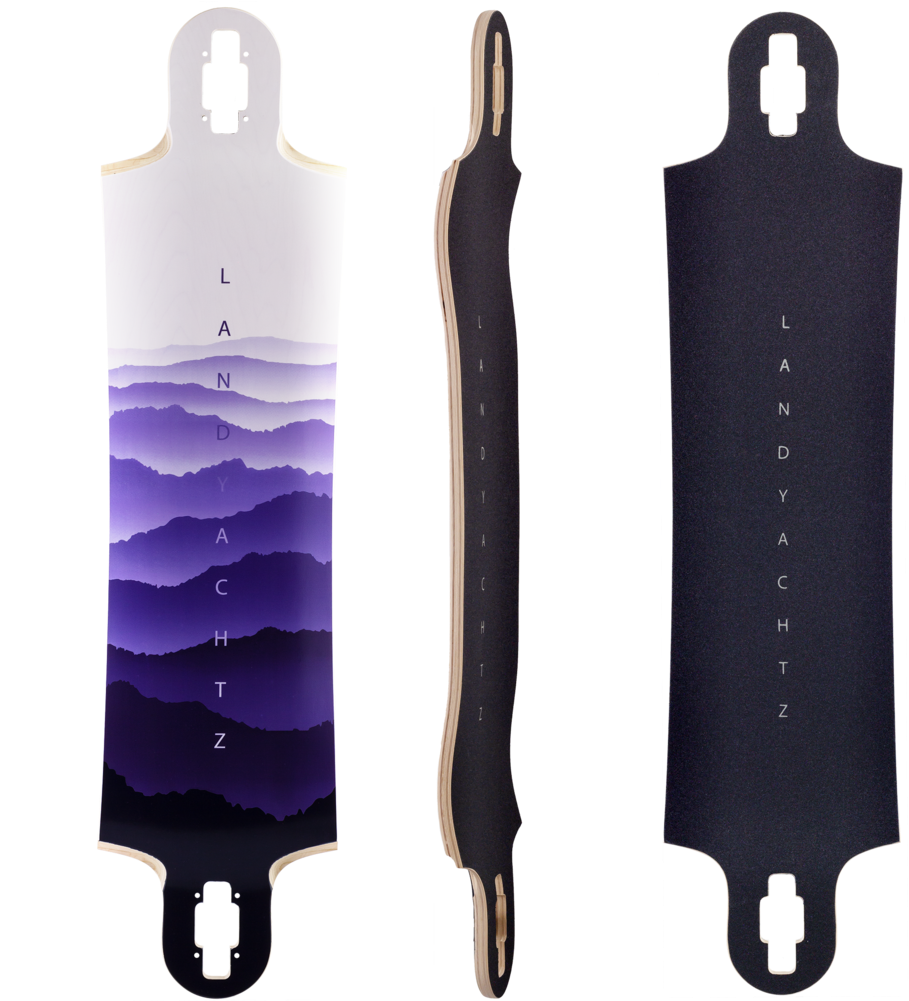 Landyachtz 2019 Switchblade 40 Faded Longboard Skateboard - Landyachtz 2012 Lineup (1000x1000), Png Download