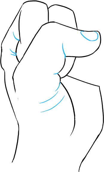 How To Draw Fist - Easy Fist Drawing (680x678), Png Download