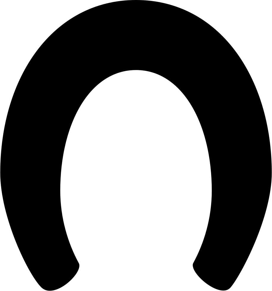 Si Glyph Horse Shoe Comments - Horseshoe Shape (916x981), Png Download