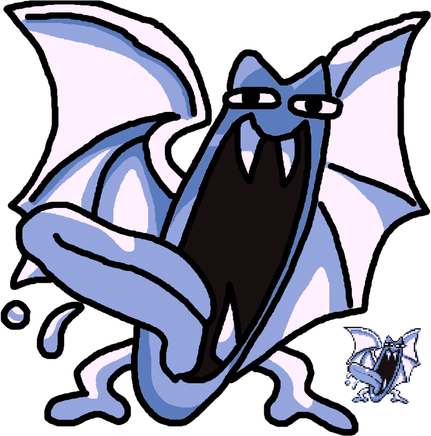 Has Nobody Seen A Golbat Before (894x894), Png Download