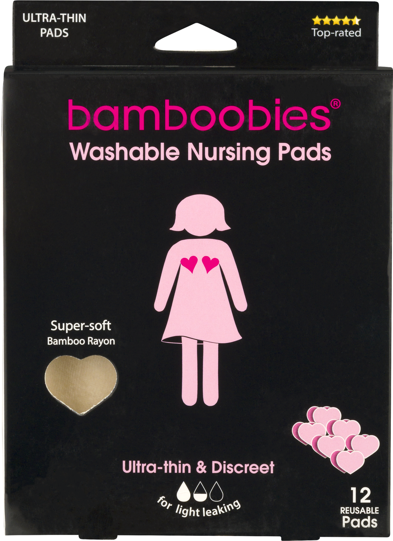 Bamboobies Reusable Washable Nursing Pads Ultra-thin - Bamboobies Nursing Pads For Breastfeeding Reusable (1800x1800), Png Download