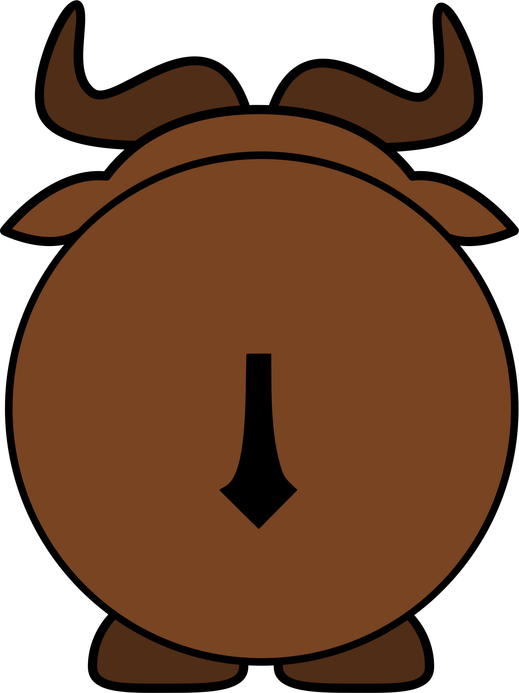 This Free Icons Png Design Of Gnu Back (1774x2366), Png Download