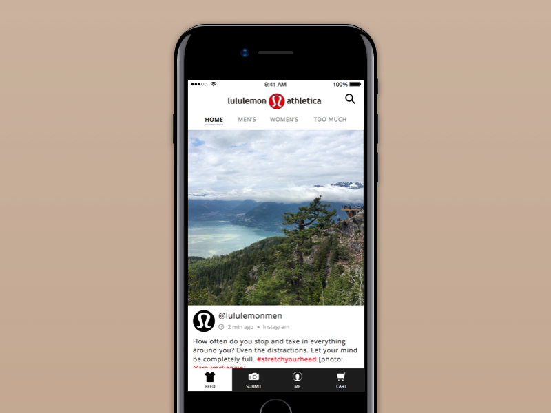 Lululemon Athletica Redesign Visual Design Mobile Product - Lululemon (800x600), Png Download