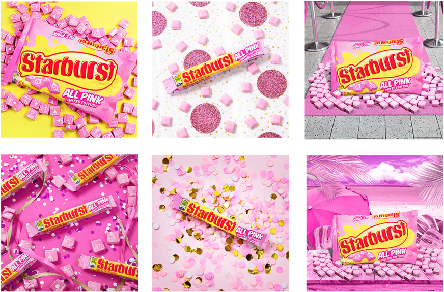 All Pink Starburst - Starburst (1000x586), Png Download