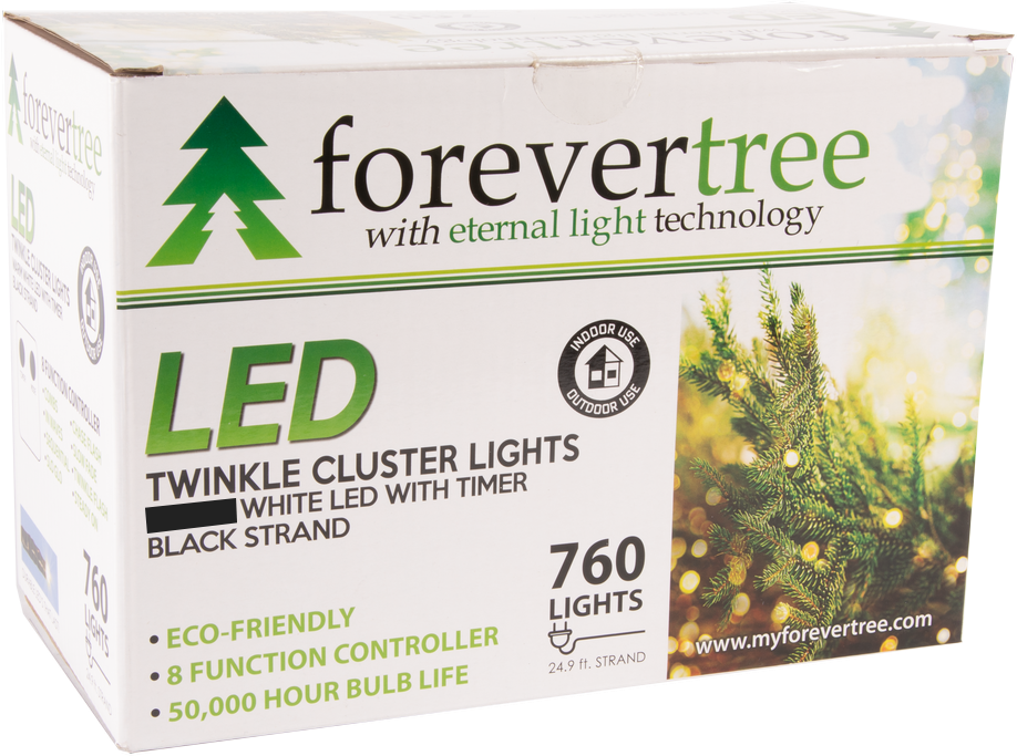 Forevertree 760 Led Twinkle Cluster White Lights With - Horsetail (918x683), Png Download