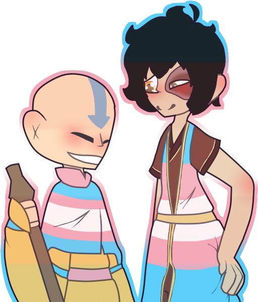 This Goes Out For My Fellow Aang Stan @zukostrans I - Cartoon (556x615), Png Download