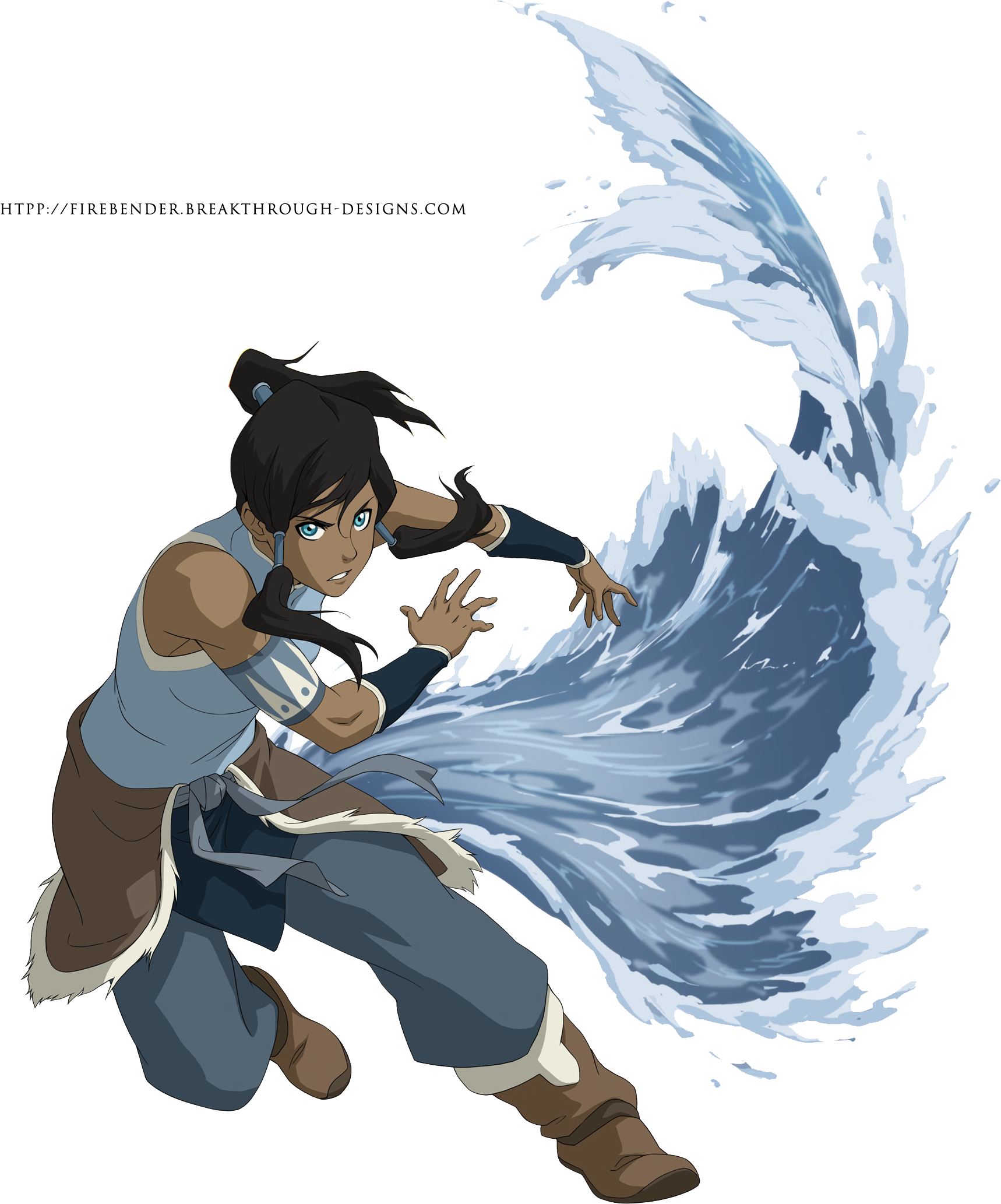 Download Korra Waterbending Render - Korra Legend Of Korra (1860x2190), Png Download