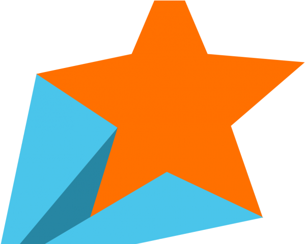 Falling Stars Clipart Shining Star (640x480), Png Download