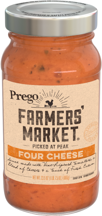 Four Cheese Italian Sauce - Prego Farmers Market (700x700), Png Download