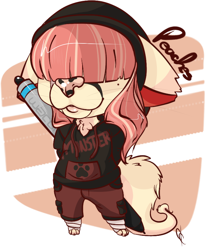 Peaches Chibi ♥ - Cartoon (800x1000), Png Download