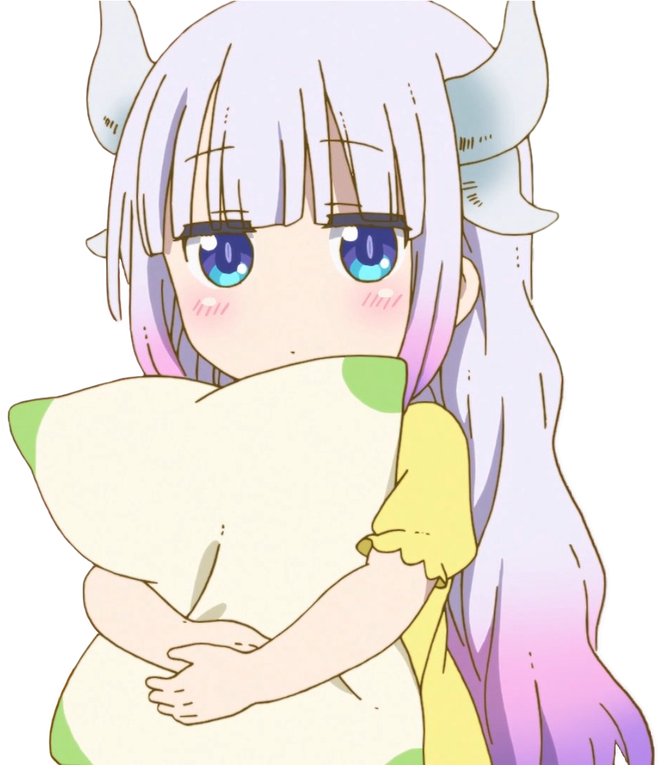 Kanna With A Pillow Sleep - Cartoon (990x1080), Png Download