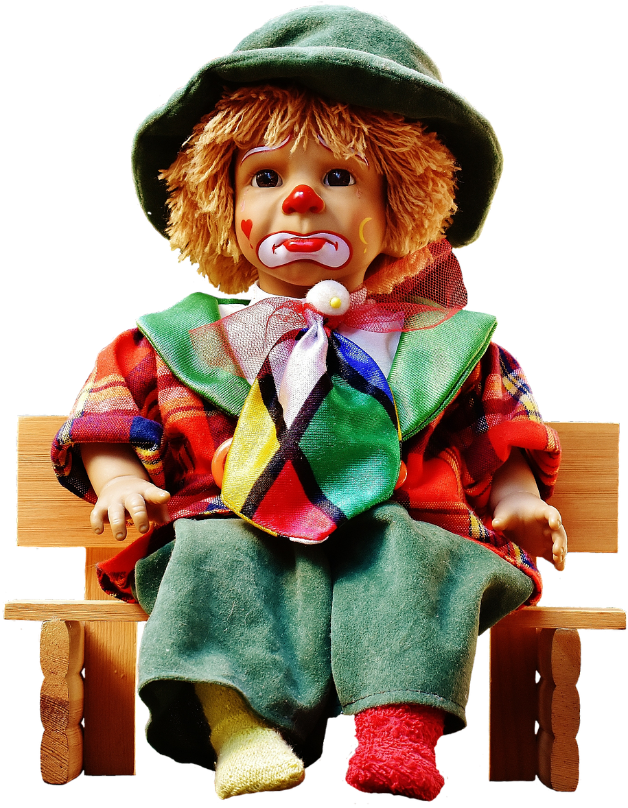 Doll Clown Sad - Clown (1137x1280), Png Download