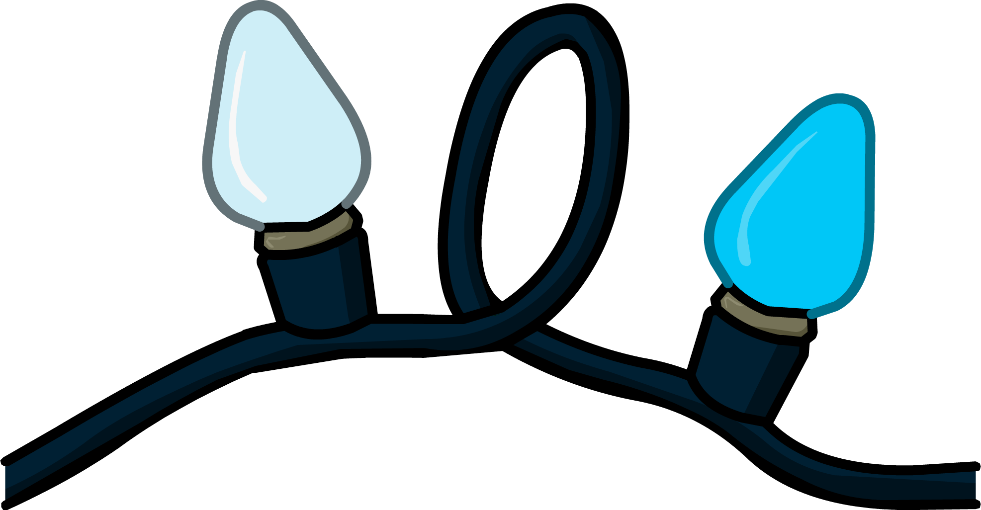 Ice Holiday Lights - Club Penguin Christmas Lights Png (1973x1026), Png Download