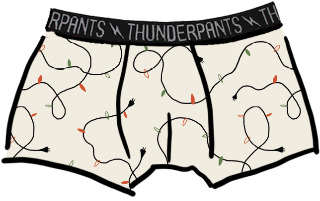 Men's Boxer Brief Holiday Lights - Underpants (684x855), Png Download