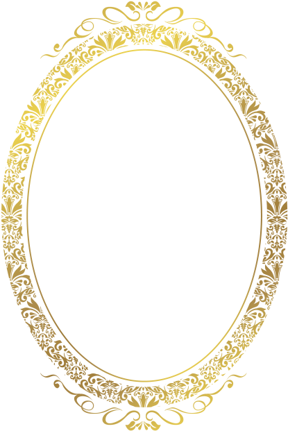 Golden Frame - Circle (866x650), Png Download