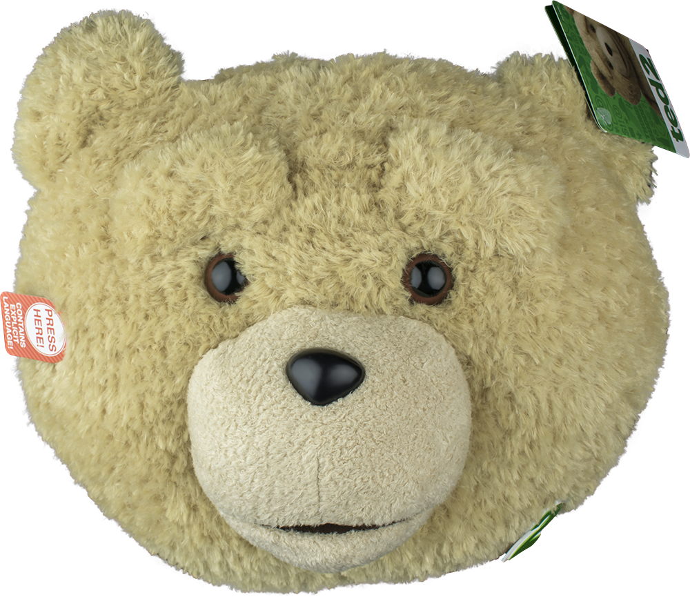 Ted Head Pillow With Sounds - Teddy Bear Head Transparent (1000x865), Png Download