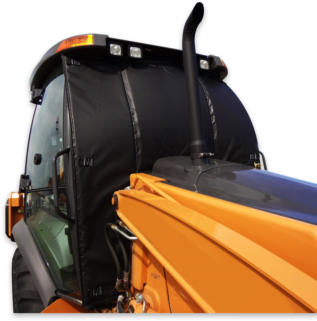 Windshield Protector For Backhoe Larger Photo - Off-road Vehicle (1091x1200), Png Download