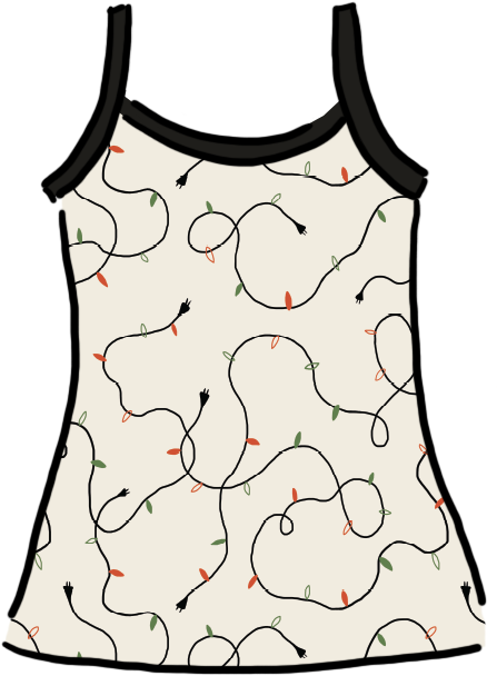 Women's Cami Holiday Lights - Active Tank (684x855), Png Download