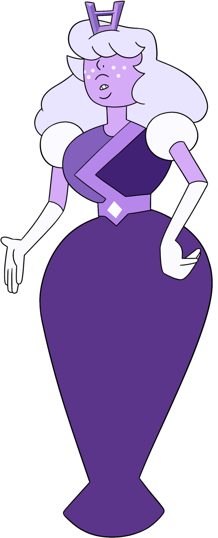 Purple Diamond - Cartoon (771x1920), Png Download