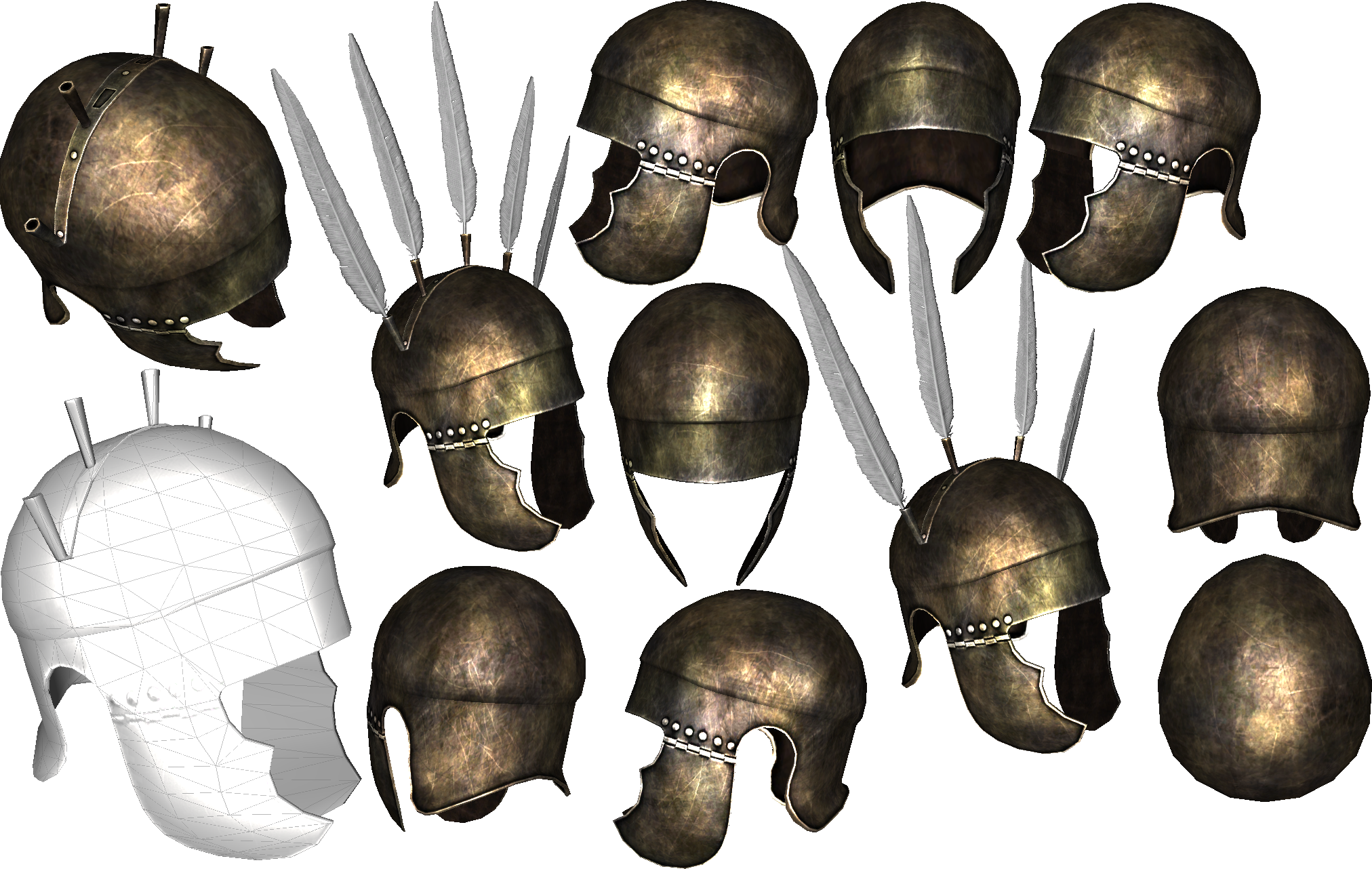 Add Media Report Rss Samnite Attic Helmet - Mount And Blade Roman Helmets (2024x1282), Png Download