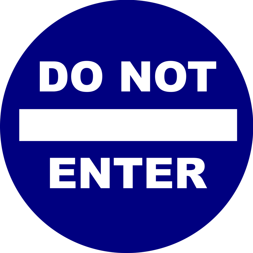 Do Not Enter - Circle (850x850), Png Download