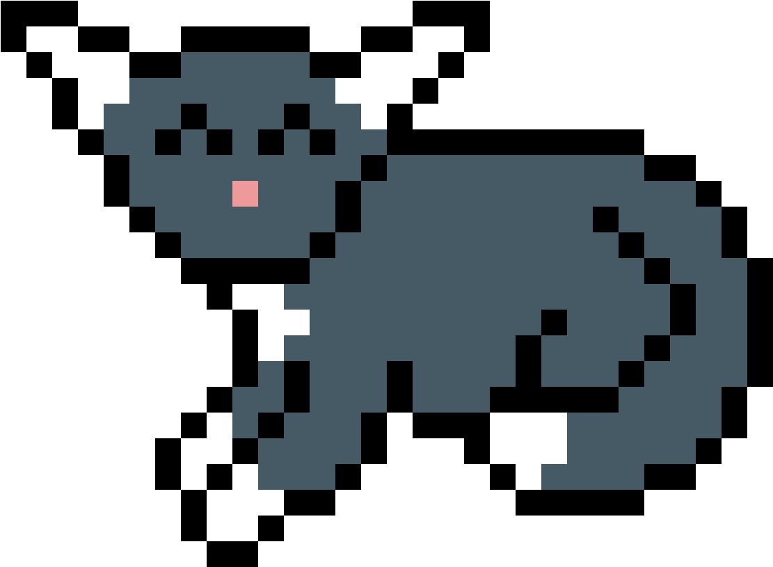 Cute Kitten - Pixel Art De Circulo (1184x962), Png Download