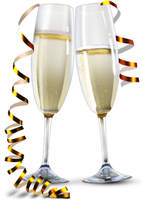 Transparent Background Champagne Glasses Png (480x679), Png Download