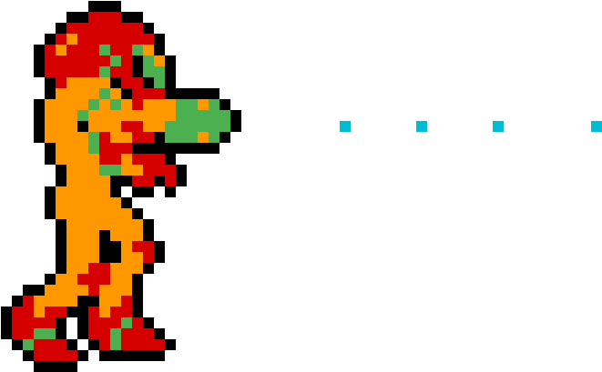 Samus Aran Shooting Crap - Cartoon (1200x1200), Png Download