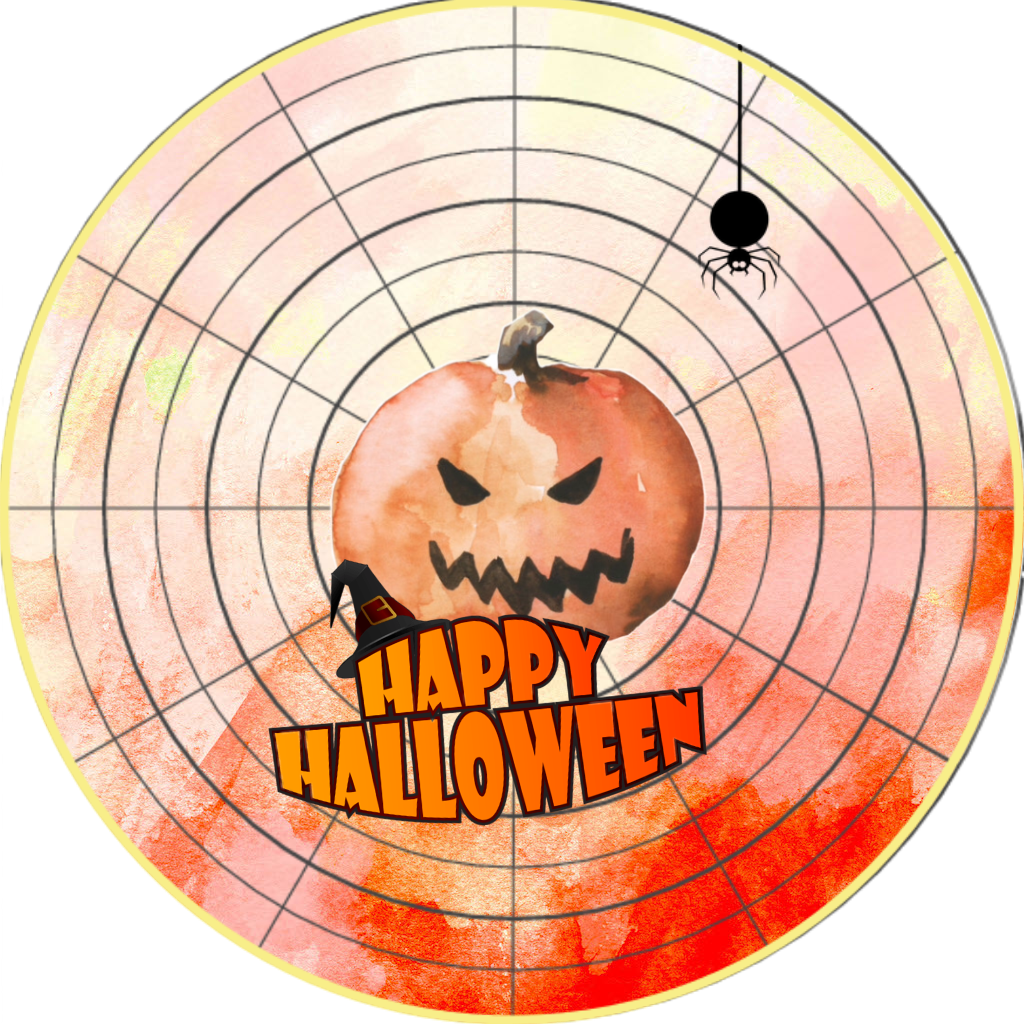 Yeee Happyhalloween Spider Pumpkin Scary Spooky Orange - Circle (1024x1024), Png Download
