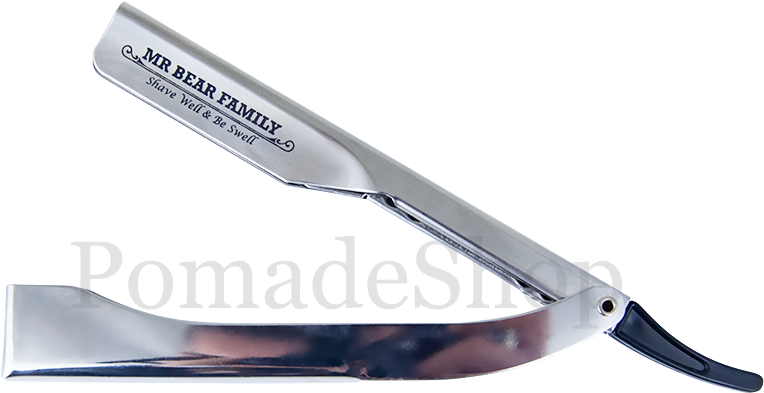 Mr Bear Family Straight Razor Shavette Barber - Blade (800x432), Png Download