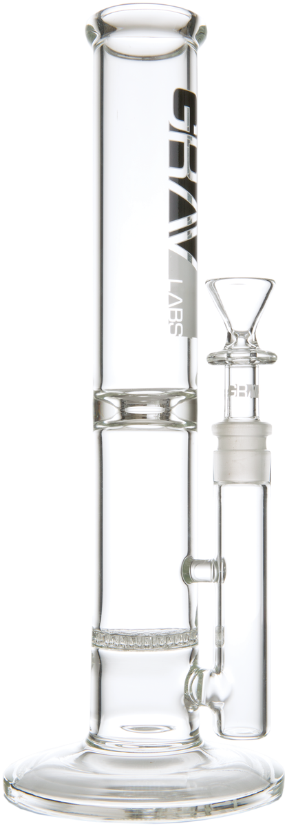Grav Labs 12" Straight Water Pipe W/disc Perc - Bottle (552x1280), Png Download