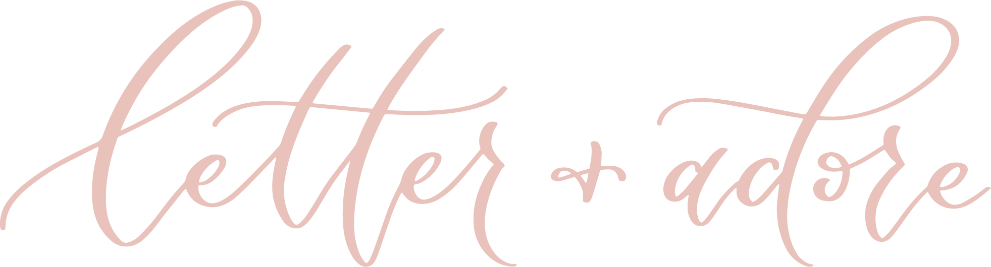 Letter Adore - Calligraphy (1963x530), Png Download