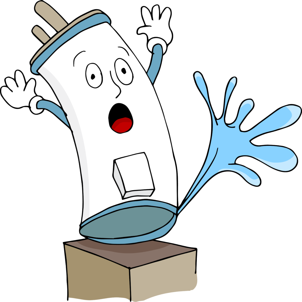 Jpg Royalty Free Stock Leak Detection Can Mean Lots - Leaking Water Heater Clipart (1000x1001), Png Download
