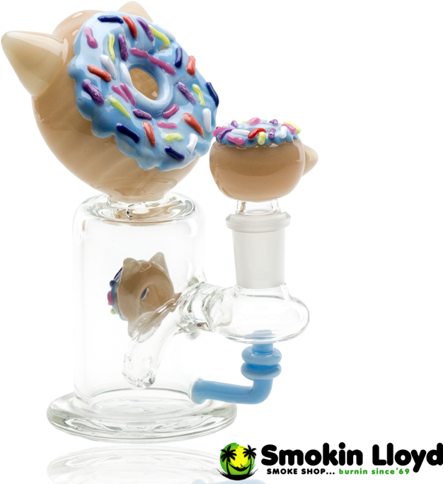Cat Donut Water Pipe - Donut Kitty Rig (800x800), Png Download